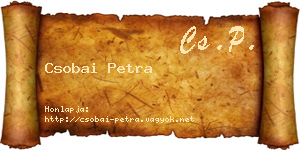 Csobai Petra névjegykártya