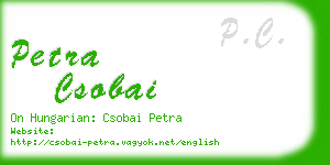 petra csobai business card